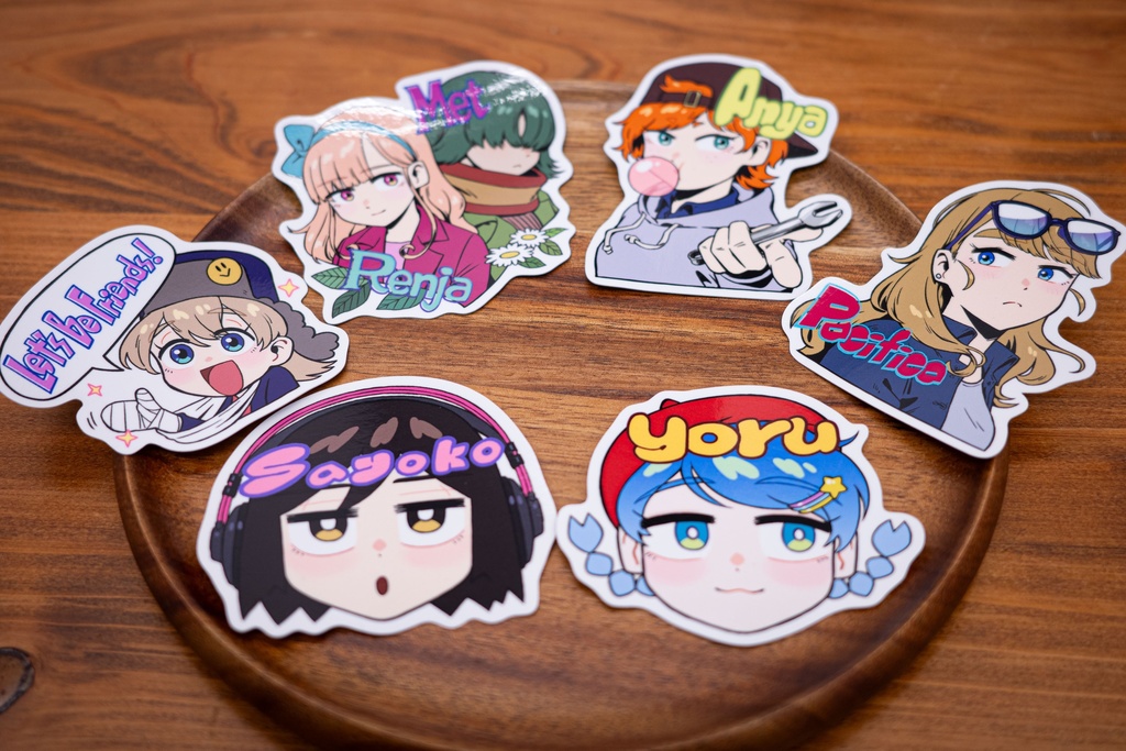 ghostpia ステッカーセット・ゴーストタウンガールズ（6種類セット） - 超水道BOOTH支店 - BOOTH